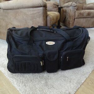 2 WHEEL Black DUFFEL BAG ~ From the “End of the World” ~ EUC